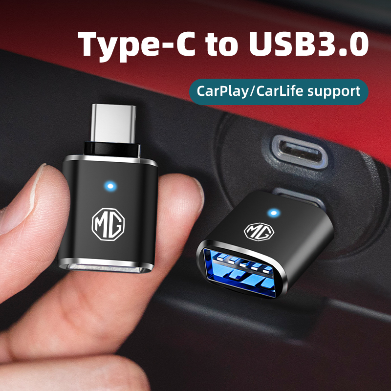 Car Accessories For Inside - สายแปลงอะแดปเตอร์ LED สำหรับรถยนต์ แบบ Type C