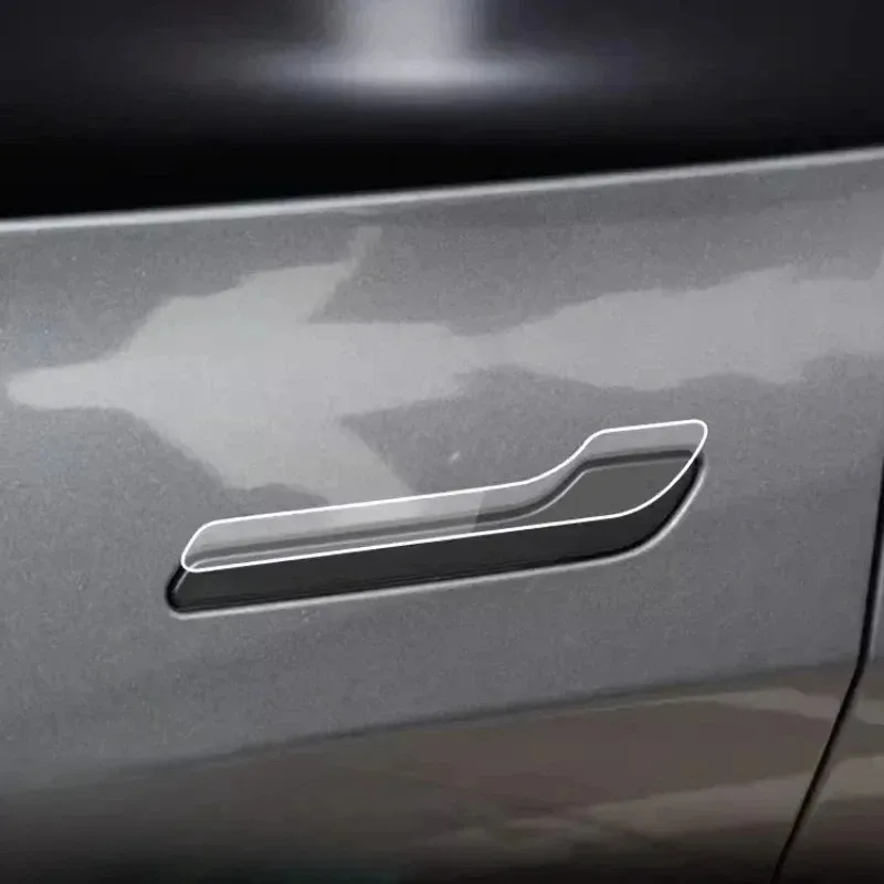 Car Door Handle Protector - สติ๊กเกอร์กันรอยมือจับประตูรถยนต์ 4 ชิ้น ชุดป้องกันรอยขีดข่วนมือจับประตูรถยนต์ สำหรับรถยนต์เทสล่า รุ่น