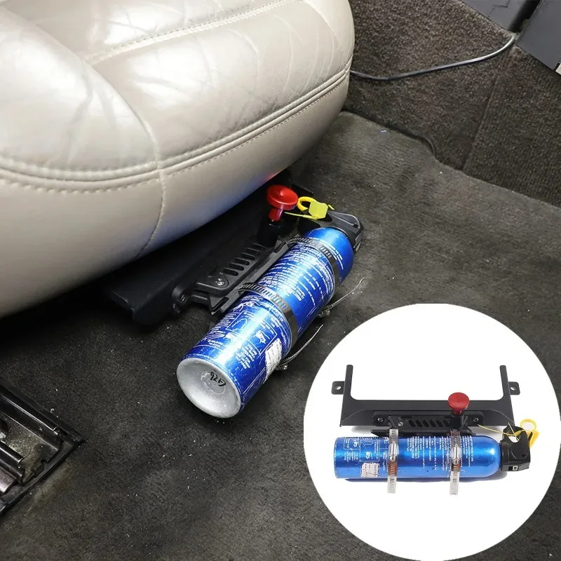Car Accessories Under 1000 - สำหรับฮัมเมอร์ เอช 2 2003-2009 อลูมิเนียมอัลลอยด์สีดำ ที่วางถังดับเพลิงใต้เบาะรถยนต์