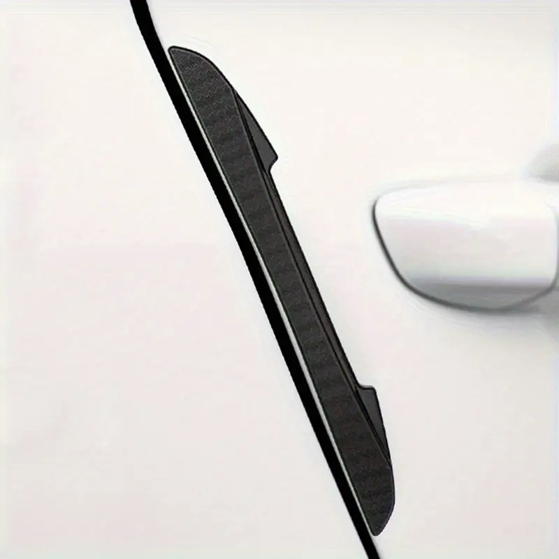 Car Door Handle Protector - แผ่นกันรอยขอบประตูรถยนต์ 4 ชิ้น สีดำ ทนทาน แผ่นป้องกันกระจกมองหลังและประตู