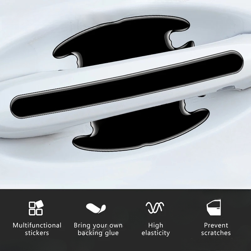 Car Door Handle Protector - สติ๊กเกอร์กันรอยมือจับประตูรถยนต์ SEAMETAL ป้องกันรอยขีดข่วน แถบป้องกันการชนกันสำหรับมือจับประตูรถยนต์อเนกประสงค์