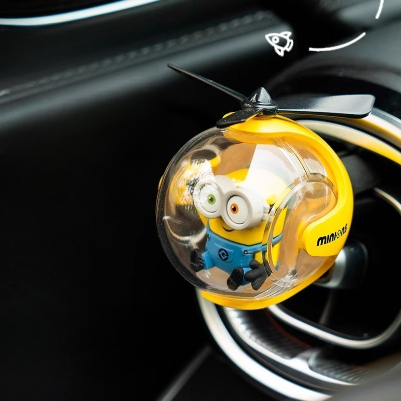 Car Accessories For Inside - น้ำหอมปรับอากาศในรถยนต์รูปมินเนี่ยน น่ารัก คลิปหนีบช่องแอร์ กลิ่นหอมบำบัด ของตกแต่งภายในรถยนต์ ของขวัญสุดน่ารัก