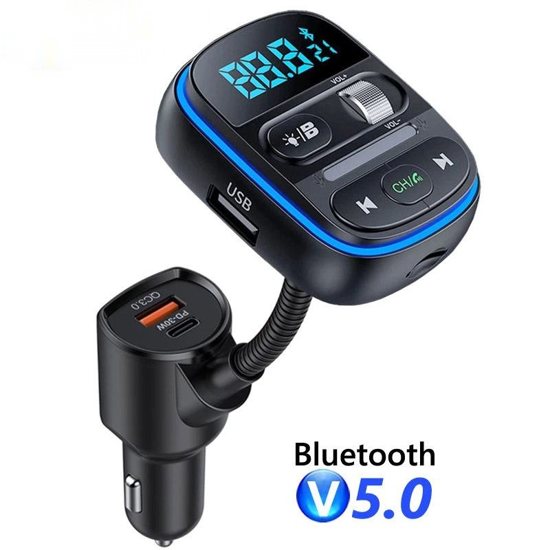 Car Accessories Qc - T77 Bluetooth 5.0 เครื่องส่งสัญญาณ FM สําหรับรถยนต์,Stronger