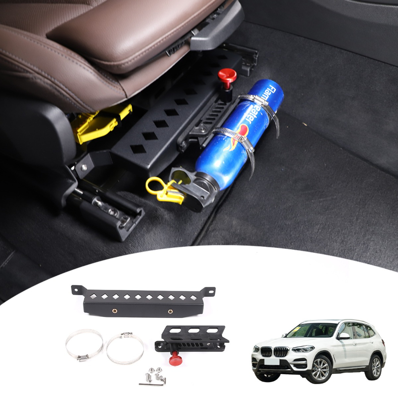 Car Accessories Under 1000 - ขายึดถังดับเพลิงใต้เบาะผู้โดยสารด้านหลัง ทำจากอลูมิเนียมอัลลอยด์ สีดำ สำหรับรถยนต์ BMW X3