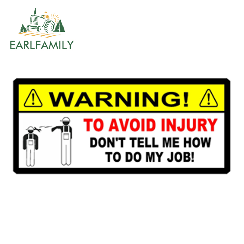 Car Accessories Job - EARLFAMILY 13ซม.X 5.7ซม.คำเตือนหลีกเลี่ยงการบาดเจ็บ DONT TELL ME