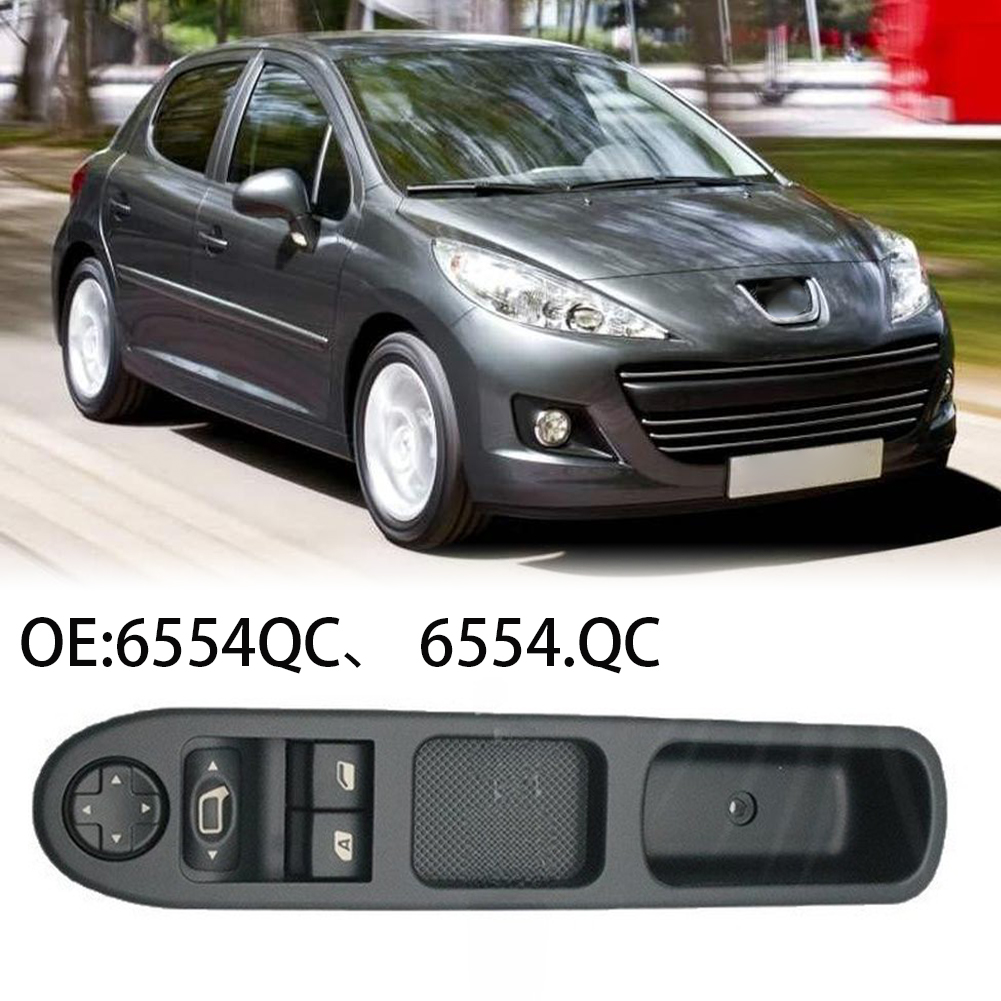 Car Accessories Qc - สวิตช์ควบคุมหน้าต่างหลักด้านคนขับขวาของรถยนต์ 6554QC 6554.QC สำหรับ 207 สำหรับ