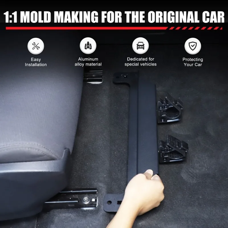 Car Accessories Under 1000 - ขายึดไฟฉายใต้เบาะรถยนต์ ทำจากอลูมิเนียมอัลลอย สีดำ อุปกรณ์ตกแต่งภายในรถยนต์ สำหรับรถยนต์โตโยต้า ทันดรา