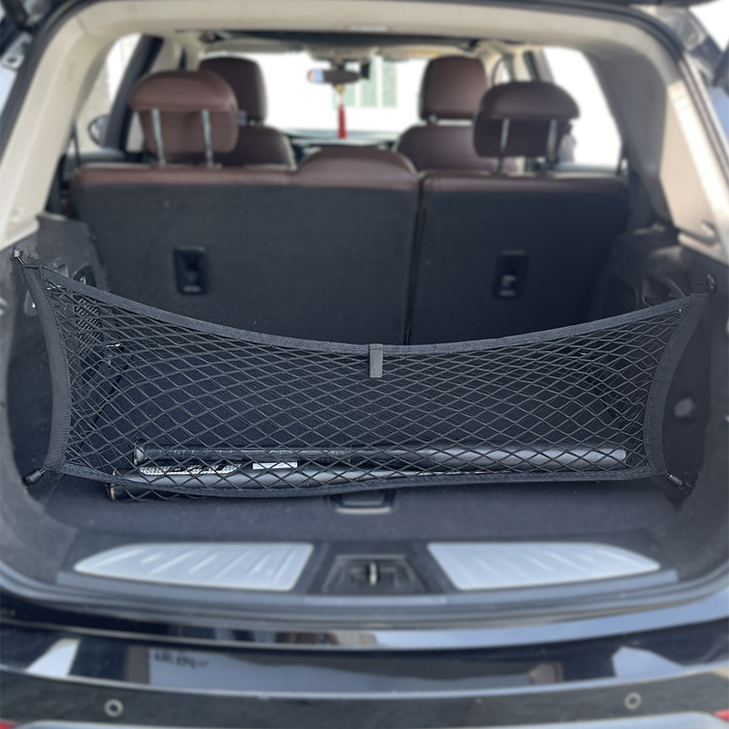Car Trunk Organizer - ตาข่ายจัดเก็บสัมภาระในรถยนต์ แบบแนวตั้งและแบบแบน ตาข่ายยึดสัมภาระ ตาข่ายจัดระเบียบ สำหรับตกแต่งรถยนต์