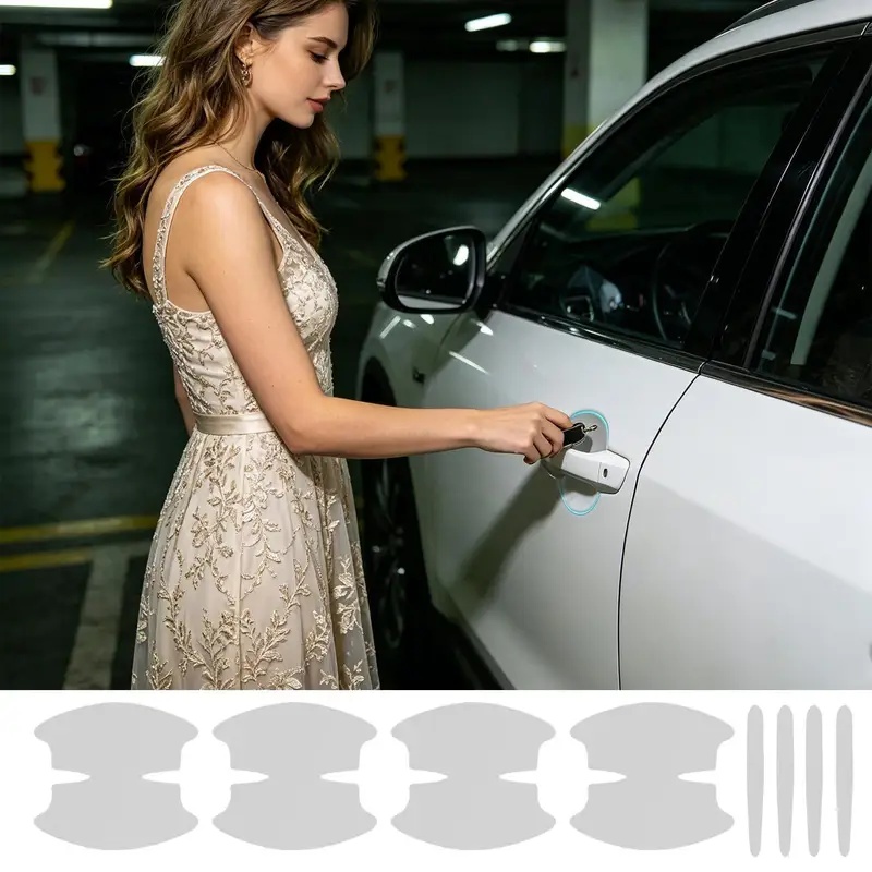 สติ๊กเกอร์ติดมือจับประตูรถยนต์ - Car Door Handle Protector บทวิจารณ์และราคา