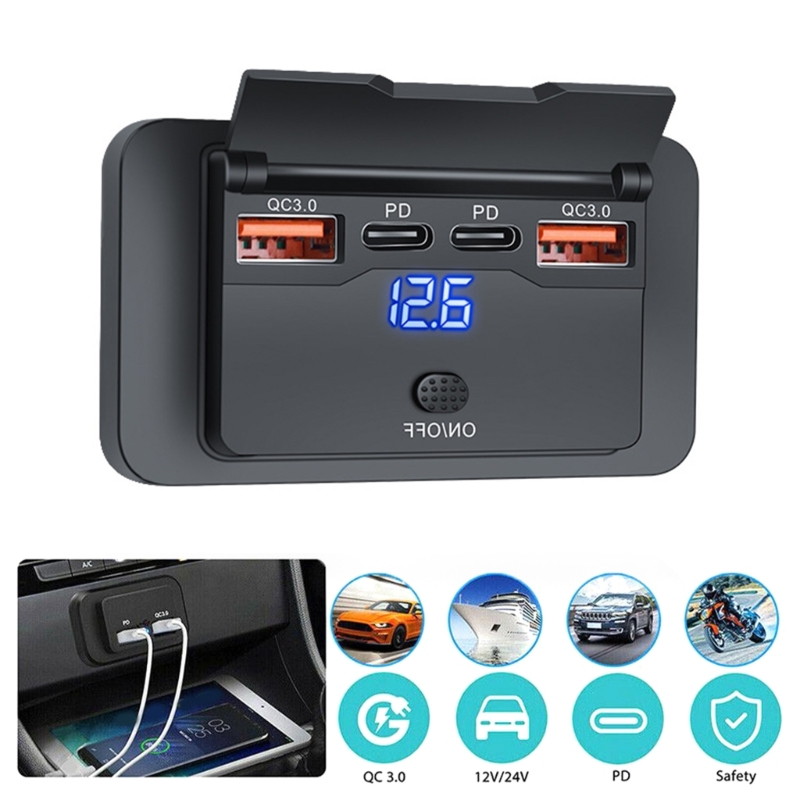 ที่ชาร์จในรถยนต์ 4 พอร์ต รองรั - Car Accessories Qc บทวิจารณ์และราคา
