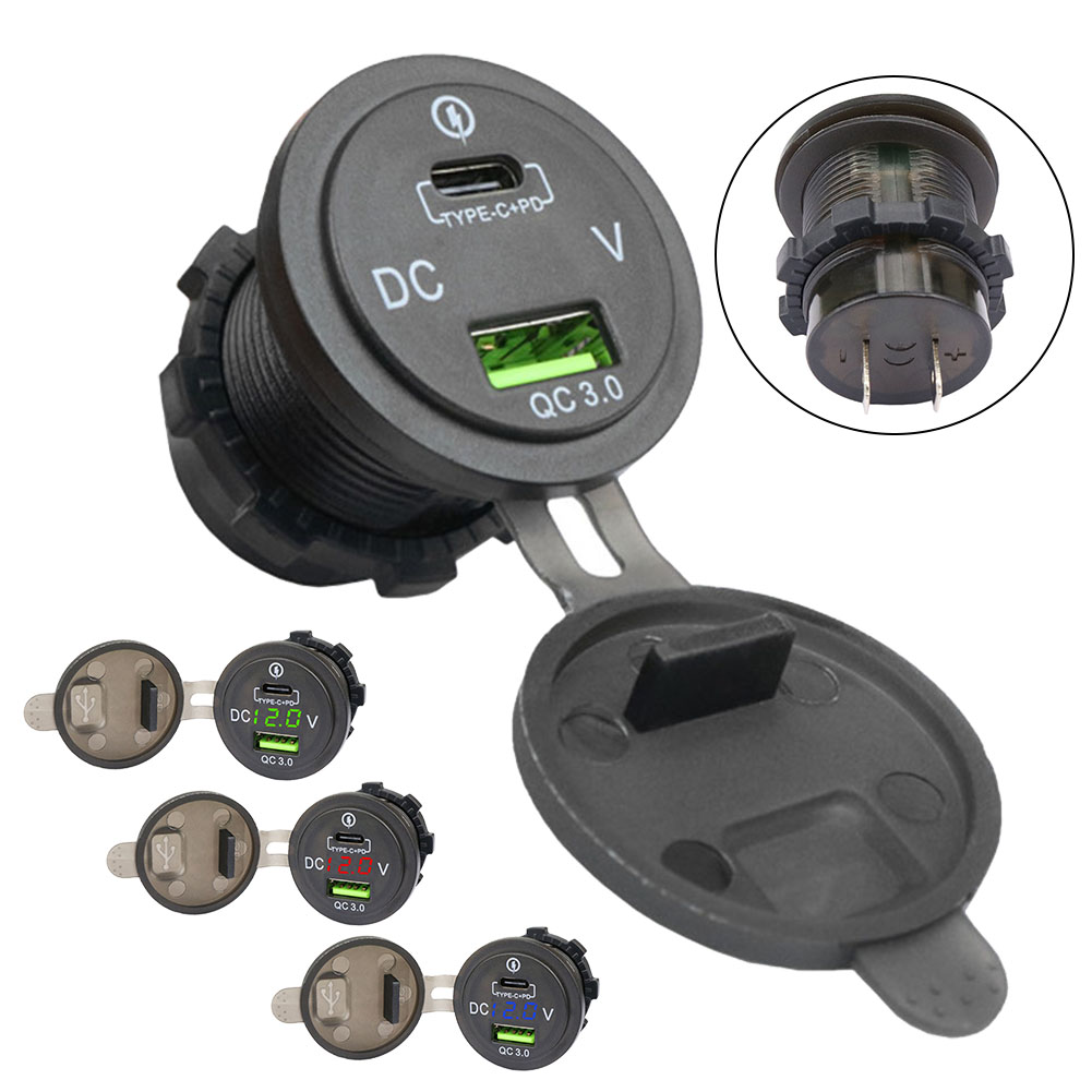 เต้ารับไฟ LED QC 3.0 พร้อมโวลต - Car Accessories Qc บทวิจารณ์และราคา