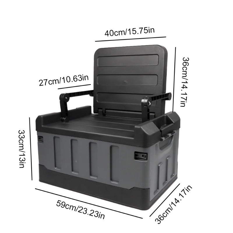 กล่องเก็บของแบบพับได้ขนาดใหญ่แ - Car Trunk Organizer บทวิจารณ์และราคา