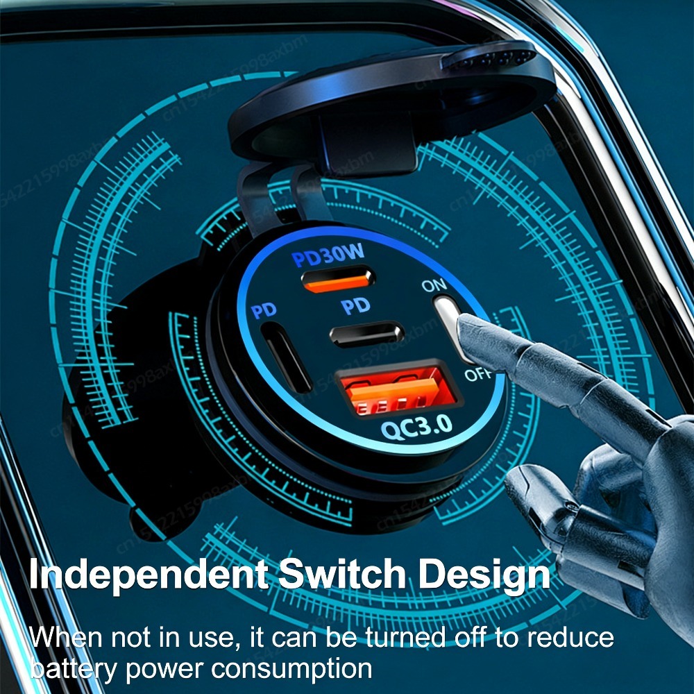 12V QC3.0 USB-C ซ็อกเก็ต PD Ty - Car Accessories Qc บทวิจารณ์และราคา
