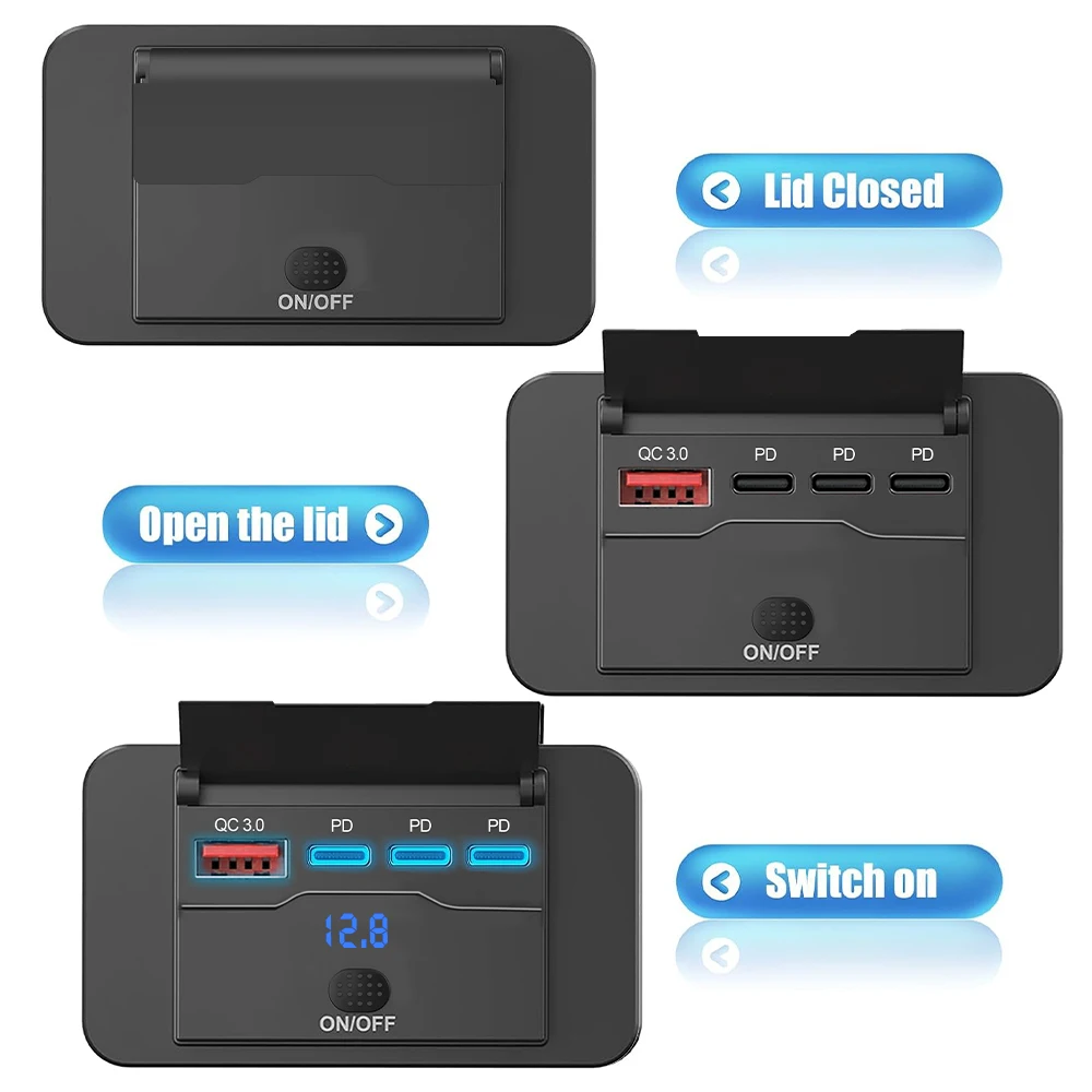 ที่ชาร์จในรถยนต์แบบ USB 3 ช่อง - Car Accessories Qc บทวิจารณ์และราคา