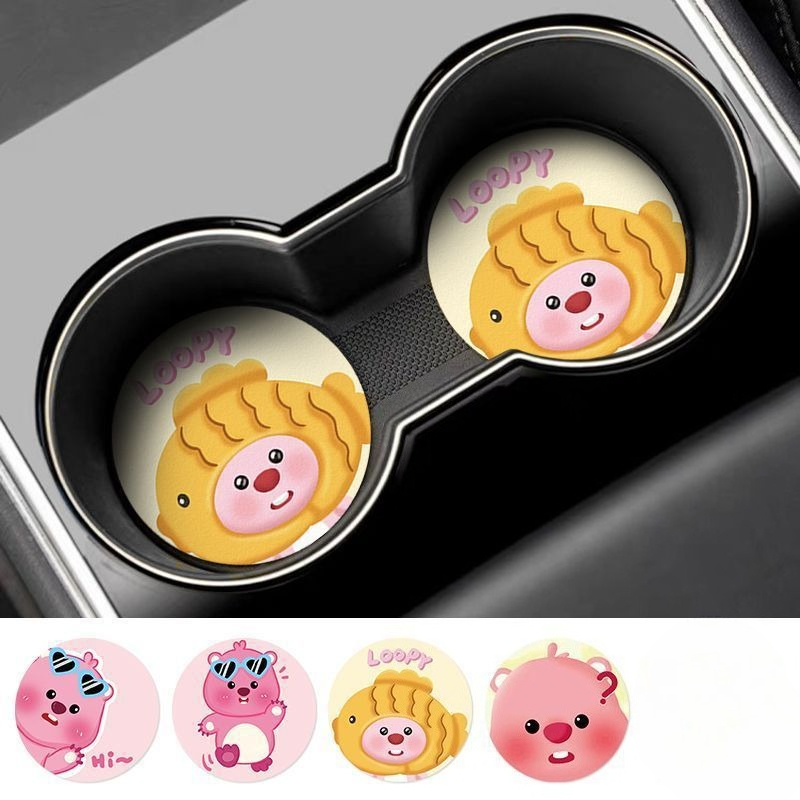 แผ่นรองแก้วลายการ์ตูน Loopy Cr - Car Accessories For Inside บทวิจารณ์และราคา