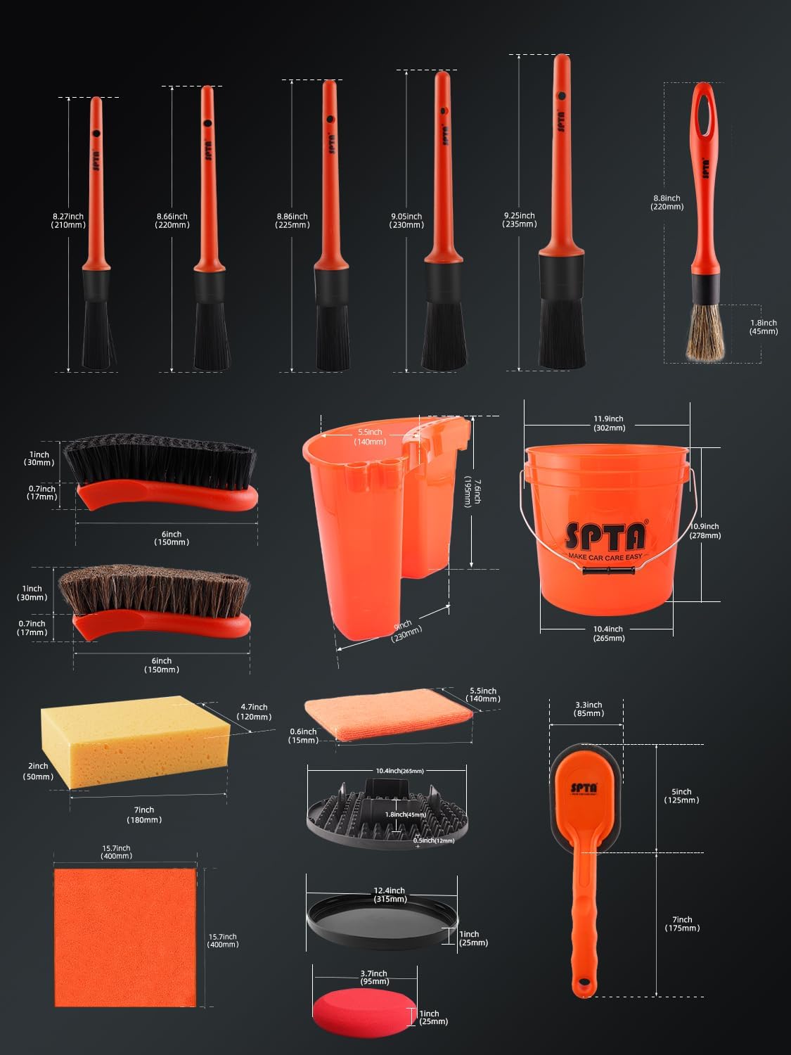 ชุดอุปกรณ์ล้างรถ SPTA 31 ชิ้น  - Car Detailing Brush บทวิจารณ์และราคา