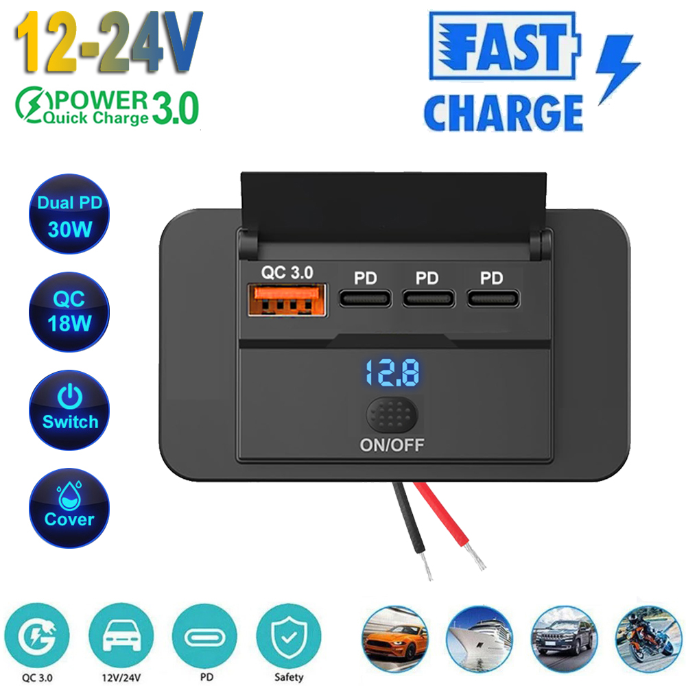 เต้ารับ USB สำหรับรถยนต์ ปี 20 - Car Accessories Qc บทวิจารณ์และราคา