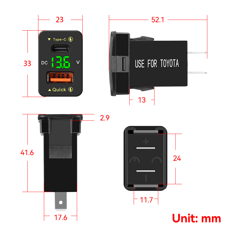 QC3.0 48W USB C PD พอร์ต 12 V/ - Car Accessories Qc บทวิจารณ์และราคา