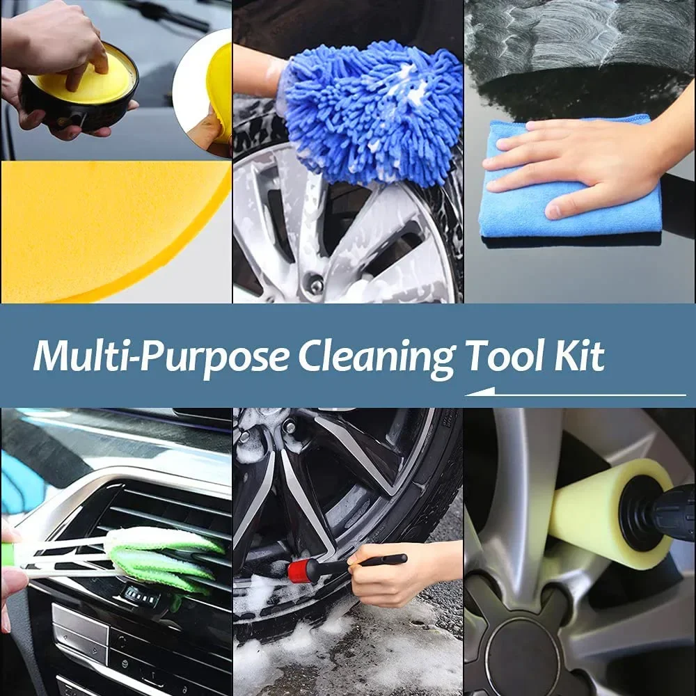 ใหม่รายละเอียดรถชุดทําความสะอา - Car Detailing Brush บทวิจารณ์และราคา