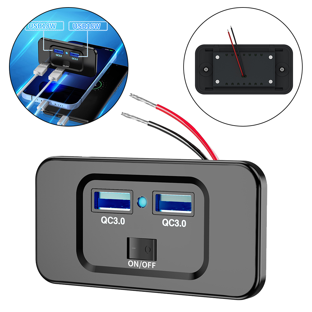 12 V-24 V QC 3.0 Dual USB Car  - Car Accessories Qc บทวิจารณ์และราคา