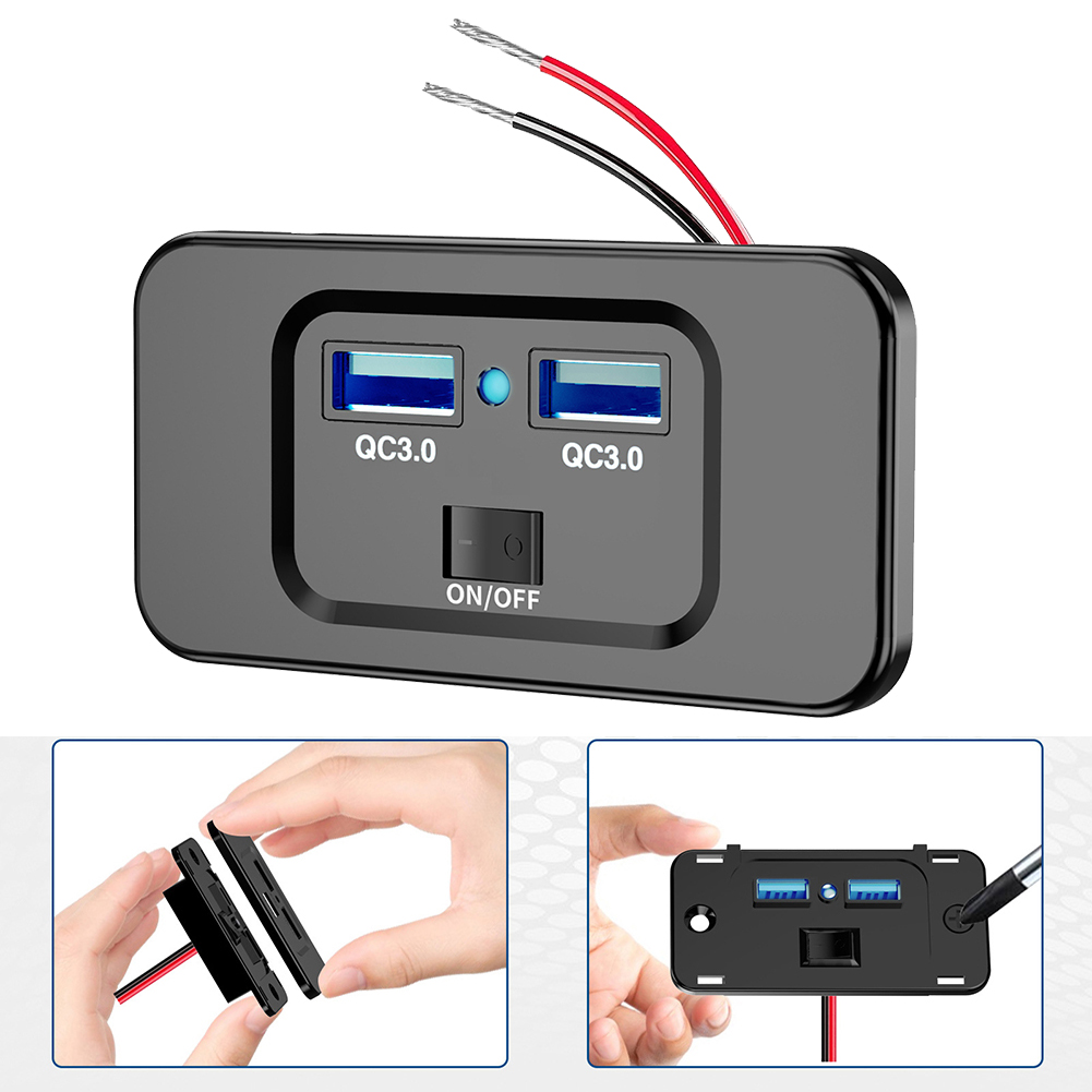 12 V-24 V QC 3.0 Dual USB Car  - Car Accessories Qc บทวิจารณ์และราคา