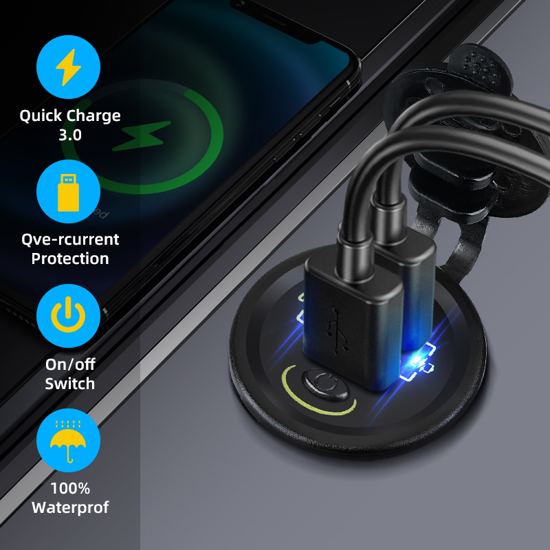 เครื่องชาร์จ USB ในรถ36W QC3.0 - Car Accessories Qc บทวิจารณ์และราคา