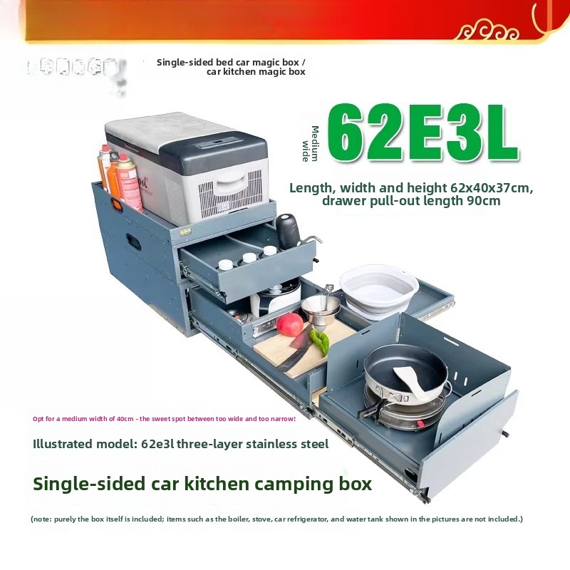 กล่องเก็บของและครัวแบบพกพาสำหร - Car Trunk Organizer บทวิจารณ์และราคา